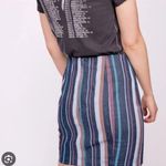 Free People  Striped Denim Skirt Size 10 Photo 1