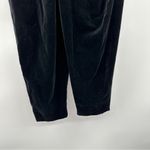 ZARA Black Velvet Ruched High Rise Straight Leg Ankle Pants Sz M Limited Edition Photo 4