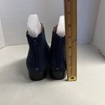 BETTY Navy Blue Suede Studded Ankle Boots Pointed Toe Zipper Closure Size 6M Photo 4