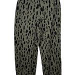 NWT Scoop Seamed Denim Barrel Jeans Wide Leg High Rise Leopard Print Olive SZ 4 Green Photo 4
