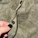Kori  America women’s size XL olive long sleeve corduroy shirt dress snap front Photo 8
