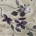 Vintage Dress Barn Blouse Cream Purple Floral Squareneck Sleeveless Linen Blend Purple Size M Photo 8