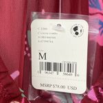 Free People Of Paradise Floral Tie Ruched V-Neck Button Long Sleeve Top M NWT Photo 5