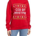 Phenomenal Graphic Christmas Sweatshirt Crew Neck Pullover Red Size M NEW Size M Photo 0