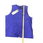 Adidas New  Women's Cotton Cinch Tank Top Size XS NWT purple blue Photo 4