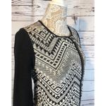 Lucky Brand Moto Aztec jacket sweater black & white side zipper closing size L Photo 6
