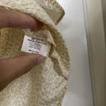 Vilagallo Back Button Short Sleeved Cotton Leopard Print Blouse Size 38/ Small Yellow Photo 3