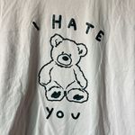 Romwe  pink oversized “I hate you” teddy Tee T-shirt Top Shirt. Size Lg (8-10) Photo 2