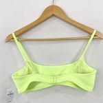 Gap NWT  Highlighter Yellow Ribbed Swim Bikini Top Medium Photo 2