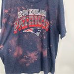 NFL New England Patriots Custom Bleach Splatter Short Sleeve Shirt Size 2XL Blue Photo 2