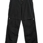 Bebe Y2K Women's Pants Zip Pocket Black Drawstring Waist Retro Size Large Photo 0