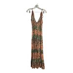 Free People Intimately  size small patchwork Multicolor Bohemian Dress maxi tie Photo 9