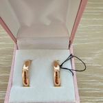 Dominican Republic Rose Gold Hoop Earrings New With Tags Photo 0