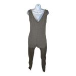 Rue 21 Women Grey With Black Stripes Jumpsuit Size M Sleeveless Stretch Summer Photo 1