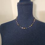 Gold Multi Color Enamel Evil Eye Heart Chain Necklace Photo 4