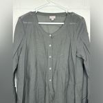 J.Jill Woman’s Sheer Grey Lightweight Blouse Size Medium Gray Photo 1