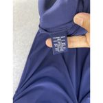 CHAPS Women's Dress Solid Navy Blue Short Sleeve Size Petite XL V Neck Sheath Photo 3