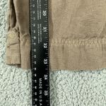 Stem Linen Wide Leg Pants Women L Tan Elastic Waist Coastal Beach Brown Size L Photo 8
