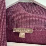 Lilla P waffled purple snap collar sweater small Photo 2
