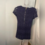 Lulus SZ small Navy Blue Floral Crochet Lace Short Sleeve Mini Dress Photo 1