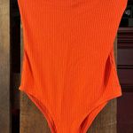 Wild Fable Orange Ribbed Tube Top Bodysuit Photo 0