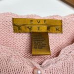 Vintage Eve Tyler Pink Pearl Beaded Sweater Cardigan Button Up Size Large Photo 3