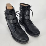 Jessica Simpson  Kerina Black Fashion Combat Boots Size 7M Photo 2