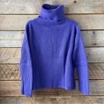 Banana Republic Italian Wool Cashmere Blend Ribbed cowl Turtleneck Sweater Sz M Photo 2