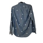 Ralph Lauren Relaxed Fit Denim White Stars Long Sleeve Button Down Women's Small Photo 3