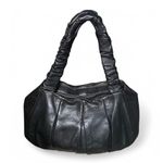 Furla Black Leather Shoulder Bag with Ruched Handle Photo 1