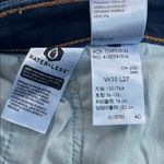 Levi's LEVI’S Ribcage Straight Ankle Jeans Button Fly High Rise Dark Distressed Size 30 Photo 10