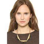 Madewell  Framecraft Gold Black Tortoise Geometric Statement Necklace Photo 0