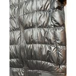 Athleta  Black Dobby Goose Down Puffer Bomber Jacket Full Zip Womens Small WARM Photo 2