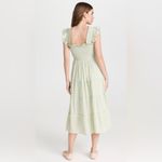 NWT Hill House Home The Ellie Nap Dress in Green Basketweave in a size XXS White Photo 2