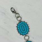 Chunky Blue Studded Concho Silver Chain Belt XS/Small (XS/S) Western Statement ✨ Photo 2