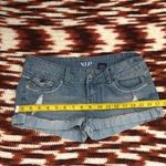 Y2K 2000s Grunge Micro Mini Baddie Hot Pants Low Rise Jeans Denim Booty Short Shorts #goth #whimsigoth bimbo subversive #acubi #gorpcore cyber #punk biker whimsygoth mcbling Size 5/6 Photo 4