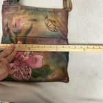 Anuschka Vintage  Artistic Floral Handmade Leather Crossbody Bag Photo 4