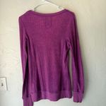 Kirra  Y2k Purple V-Neck‎ Long Sleeve Thermal Top Women's Medium Waffle Photo 7