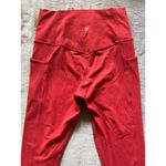 Athleta Salutation Stash Pocket Capri Mesh Lychee Red Leggings Small Photo 3