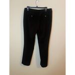 Anne Klein Womens Straight Leg Black Dress Pants Sz 8 Gold Lion Buttons Trousers Photo 1