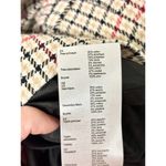 Maje  Ioldi Checkered High Rise Belted A-Line Mini Skirt Cream/Black Women 36 / 4 Photo 5