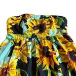 Maeve x Anthropologie Sunflower Print Dress Floral Strapless Cutout Back Small Photo 3
