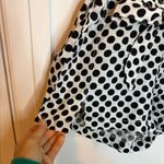 REWASH  Black & White Polka Dot Paperbag Linen Shorts Photo 4