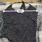 Lands' End Polka Dot Halter Swim Top Size 8 Black Photo 4