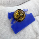 Vintage Louisville Blue Gold Tone Pinback Wild Horse Pin Photo 1