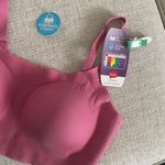 Hanes womens ultra light wire free T-shirt bra pink sz L Photo 3