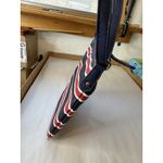 Tommy Hilfiger TOMMY HILFIGER Blue White Red Striped Round Logo VINYL CROSSBODY Purse HAND BAG Photo 8
