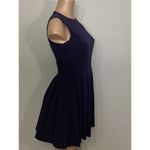 French Connection New.  navy fit & flare dress. Runs big. Retails $129. Photo 7