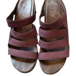 Dansko Leather Wedge Sandals Strappy Comfort Heel Size 40 Photo 0