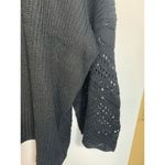 Umgee  Open 3/4 Sleeve Black Knit Cardigan Photo 1